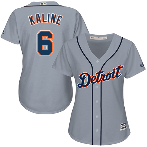 Detroit Tigers #6 Al Kaline Grey Road Women's Stitched MLB Jersey