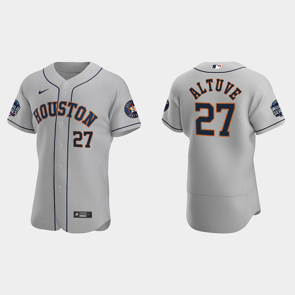 Jose Altuve Houston Astros 2021 World Series MLB Flexbase Jersey - Gray