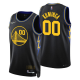 Golden State Warriors #00 Jonathan Kuminga 2021-22 City Edition Black celebrateing NBA 75th Jersey