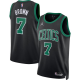 Men's Jordan Boston Celtics #7 Jaylen Brown Black NBA Swingman Jersey