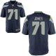 Nike Seattle Seahawks #71 Walter Jones Men's Game Navy Blue Team Color Home NFL Jersey