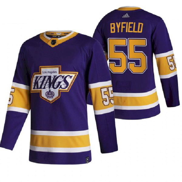 Men's Los Angeles Kings Quinton Byfield 2021 Reverse Retro Purple Jersey