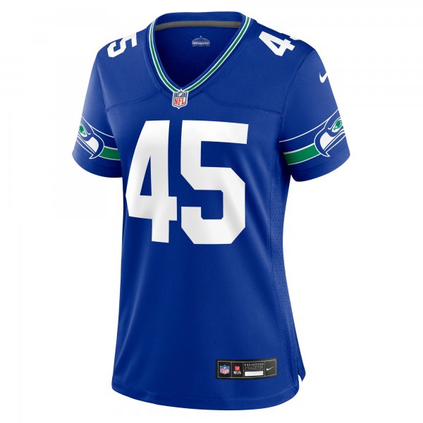 Women's Seattle Seahawks Kenny Easley Nike Royal Throwback Retired Player Game Jersey