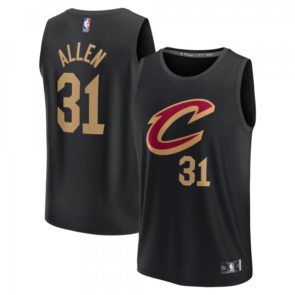 Men's Cleveland Cavaliers Jarrett Allen Fanatics Black Fast Break Replica Jersey - Statement Edition