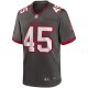 Men's Tampa Bay Buccaneers Devin White Nike Pewter Game Jersey