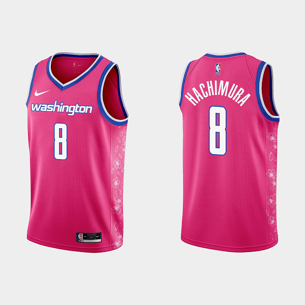 Men's Washington Wizards #8 Rui Hachimura 2022-23 Cherry Blossom City Pink NBA Jersey