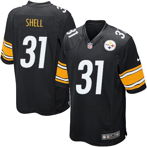 Pittsburgh Steelers #31 Donnie Shell Men's Game Black NFL Home Jersey