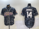 Men's Minnesota Vikings #14 Sam Darnold Camouflage Cool Base Stitched Baseball Jersey