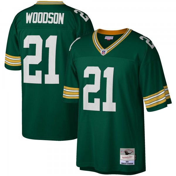 Men's Green Bay Packers Charles Woodson Mitchell & Ness Green Legacy Replica Jersey