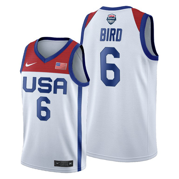 USA Women's Basketball #6 Sue Bird 2021 Tokyo Olympics White Stitched Home Jersey