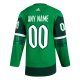 Men's Florida Panthers  adidas Kelly Green St. Patrick's Day Custom Jersey