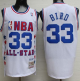 Men's Mitchell and Ness Boston Celtics #33 Larry Bird White 1990 All Star Stitched NBA Jersey