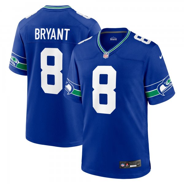 Men's Seattle Seahawks Coby Bryant Nike Royal Throwback Player Game Jersey