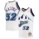 Men's Utah Jazz Karl Malone Mitchell & Ness White 1996/97 Hardwood Classics Swingman Jersey