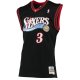 Men's Philadelphia 76ers Allen Iverson Mitchell & Ness Black 2000/01 Hardwood Classics Swingman Jersey