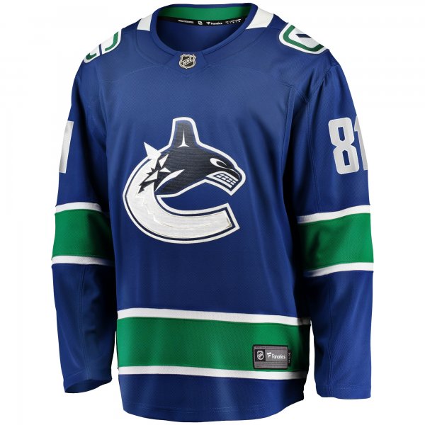 Men's Vancouver Canucks Dakota Joshua Fanatics Blue Home Premier Breakaway Player Jersey