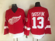 Men's Detroit Red Wings #13 Datsyuk Red Throwback NHL Jersey