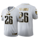 Philadelphia Eagles Miles Sanders #26 White 100th Season Vapor Limited Golden Edition Jersey