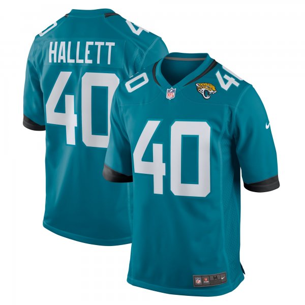 Men's Jacksonville Jaguars Erick Hallett Nike  Teal  Game Jersey