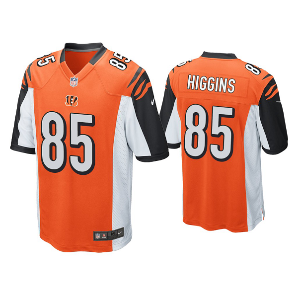 Men's #85 Tee Higgins Cincinnati Bengals Orange 2020 NFL Draft Game Jersey