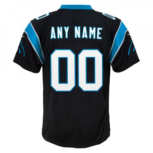 Youth Carolina Panthers  Nike Black Custom Game Jersey