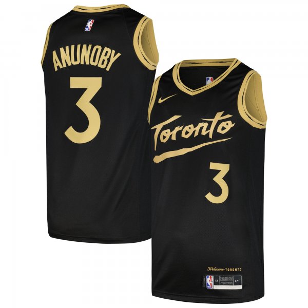 Men's Toronto Raptors OG Anunoby Nike Black Swingman Player Jersey - City Edition