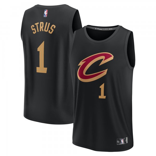 Men's Cleveland Cavaliers Max Strus Fanatics Black Fast Break Replica Player Jersey - Statement Edition