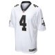 Men's New Orleans Saints Derek Carr Nike White Game Player Jersey