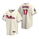 Men's Philadelphia Phillies Rhys Hoskins Cream 2022 World Series Cool Base Jersey