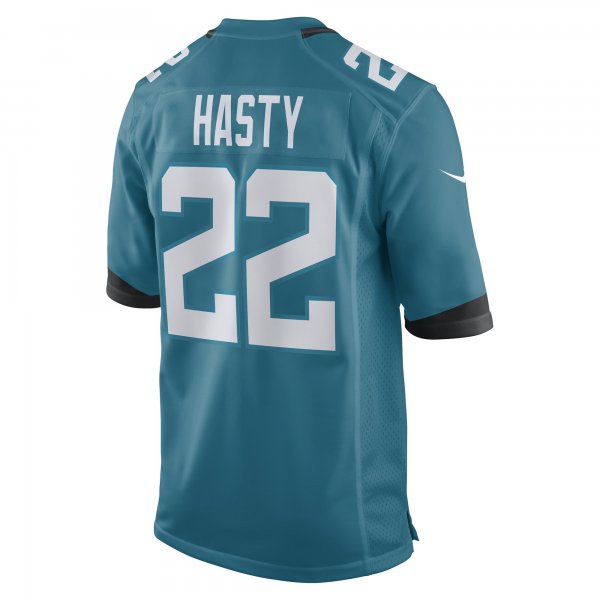 Men's Jacksonville Jaguars Jamycal Hasty Nike Teal Game Player Jersey