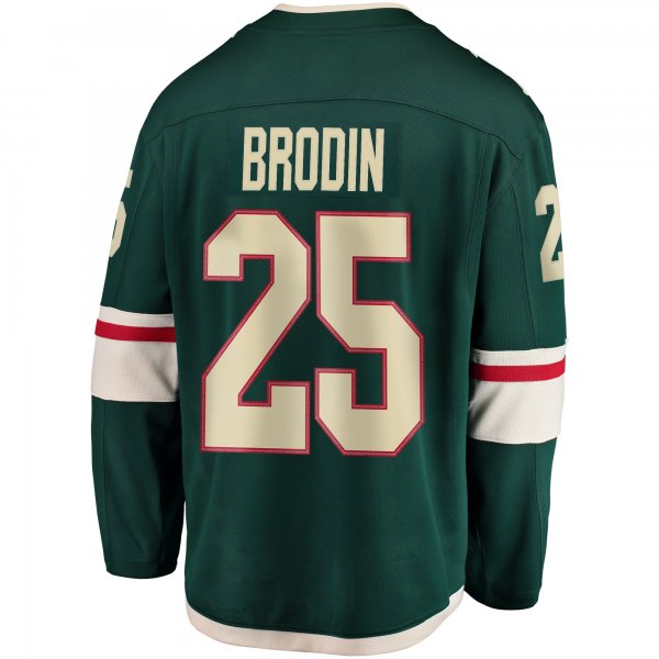 Men's Minnesota Wild Jonas Brodin Fanatics Green Breakaway Jersey