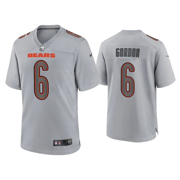 Men's Chicago Bears Kyler Gordon Gray Atmosphere Fashion Game Jersey