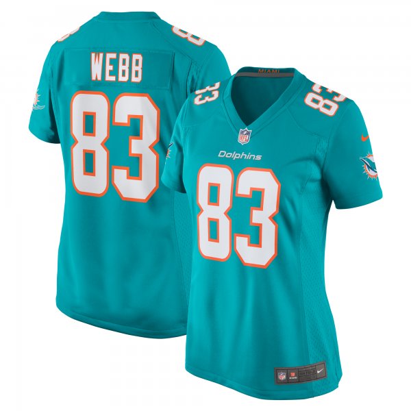 Women's Miami Dolphins Raleigh Webb Nike  Aqua Team Game Jersey