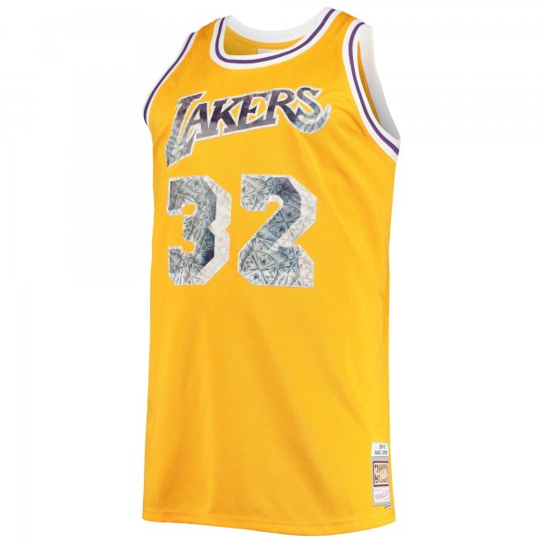 Men's Los Angeles Lakers Magic Johnson Mitchell & Ness Gold Big & Tall 1984/85 NBA 75th Anniversary Diamond Swingman Jersey