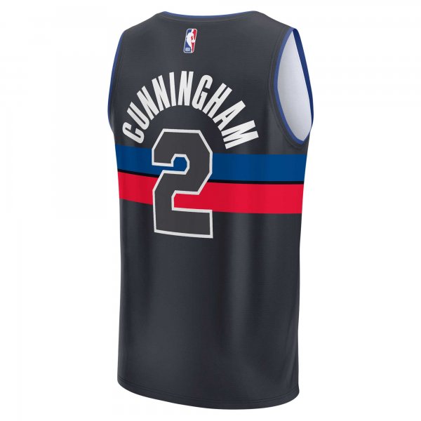 Men's Detroit Pistons Cade Cunningham Fanatics Black Fast Break Replica Jersey - Statement Edition