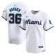 Men's Miami Marlins Jake Burger Nike White Home Limited Player Jersey