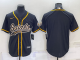 Men's New Orleans Saints Blank Black Stitched Baseball Cool Base Jersey