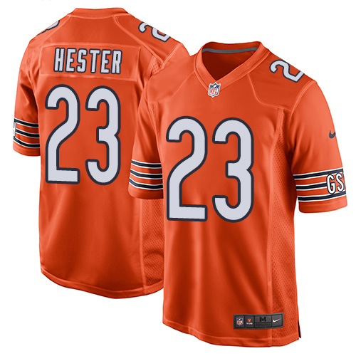 Men's Nike Chicago Bears #23 Devin Hester Game Orange NFL Alternate Jersey