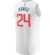 Youth LA Clippers Norman Powell Fanatics White Fast Break Player Jersey - Association Edition