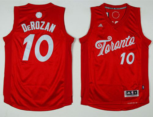 Men's Toronto Raptors #10 DeMar DeRozan Red 2016-2017 Christmas Day Stitched NBA Jersey