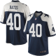 Dallas Cowboys #40 Bill Bates Men's Limited Navy Blue Alternate Throwback Jersey