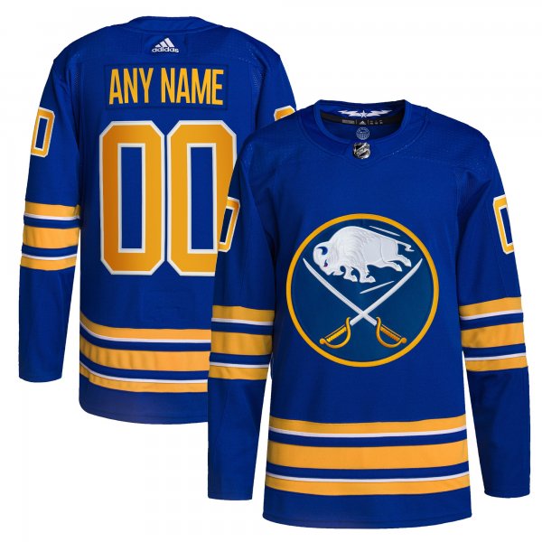 Men's Buffalo Sabres  adidas Royal Home  Primegreen Custom Jersey