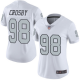 Las Vegas Raiders #98 Maxx Crosby White Women's Stitched NFL Limited Rush Jersey