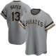 Men's Pittsburgh Pirates #13 Ke'Bryan Hayes Road Cooperstown Collection Gray MLB Jersey