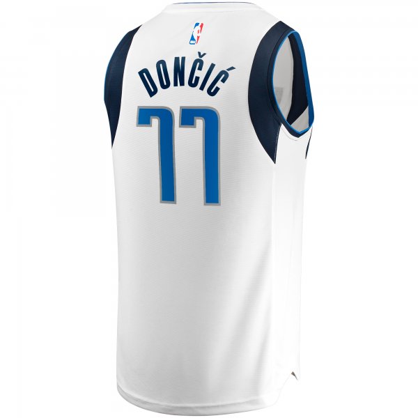 Men's Dallas Mavericks Luka Doncic Fanatics White Fast Break Player Jersey - Association Edition