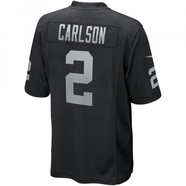 Men's Las Vegas Raiders Daniel Carlson Nike Black Game Player Jersey