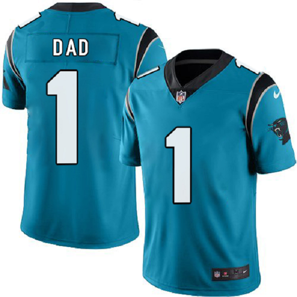 Men's Nike Carolina Panthers #1 Dad Blue Alternate Vapor Untouchable Limited NFL Jersey