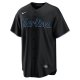 Men's Miami Marlins Nike Black Alternate Replica Team Jersey