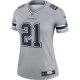 Women's Dallas Cowboys Ezekiel Elliott Nike Gray Inverted Legend Jersey