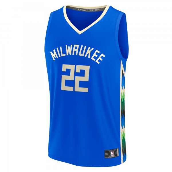 Men's Milwaukee Bucks Khris Middleton Fanatics Royal Fastbreak Jersey - City Edition